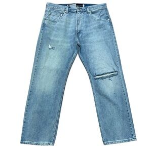 Levis SilverTab Jeans Men 36x30 Straight Light Wash Grunge Y2K Relaunch